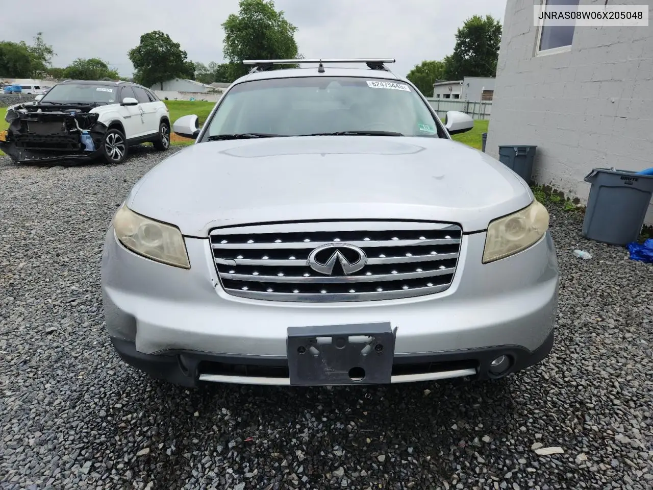 2006 Infiniti Fx35 VIN: JNRAS08W06X205048 Lot: 62475445