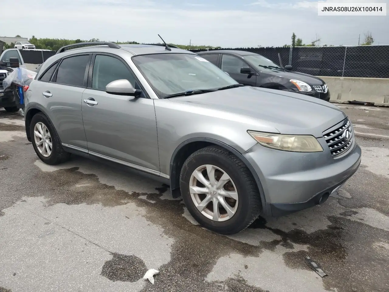 2006 Infiniti Fx35 VIN: JNRAS08U26X100414 Lot: 62608975