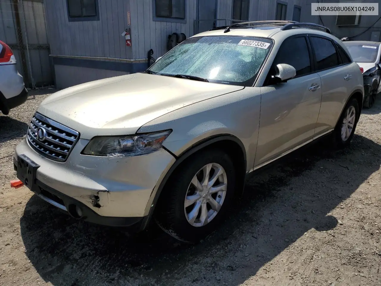 2006 Infiniti Fx35 VIN: JNRAS08U06X104249 Lot: 66027335