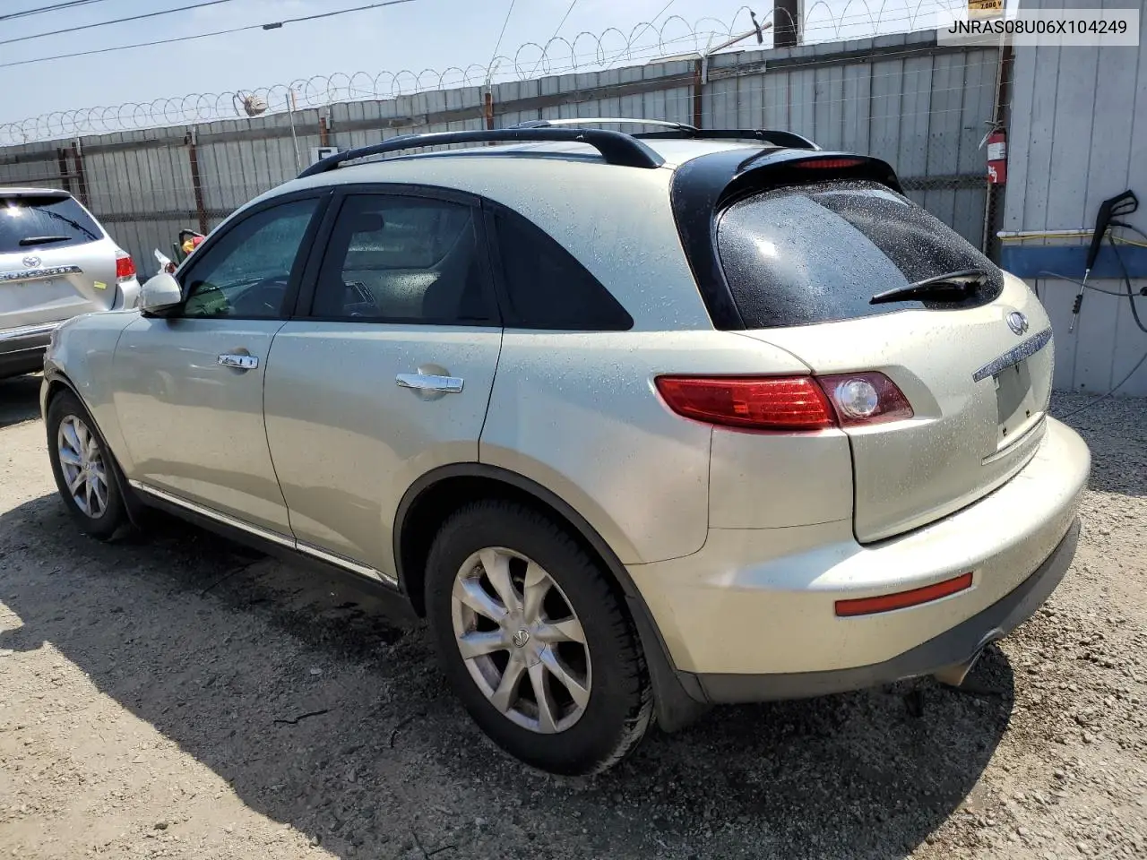 2006 Infiniti Fx35 VIN: JNRAS08U06X104249 Lot: 66027335