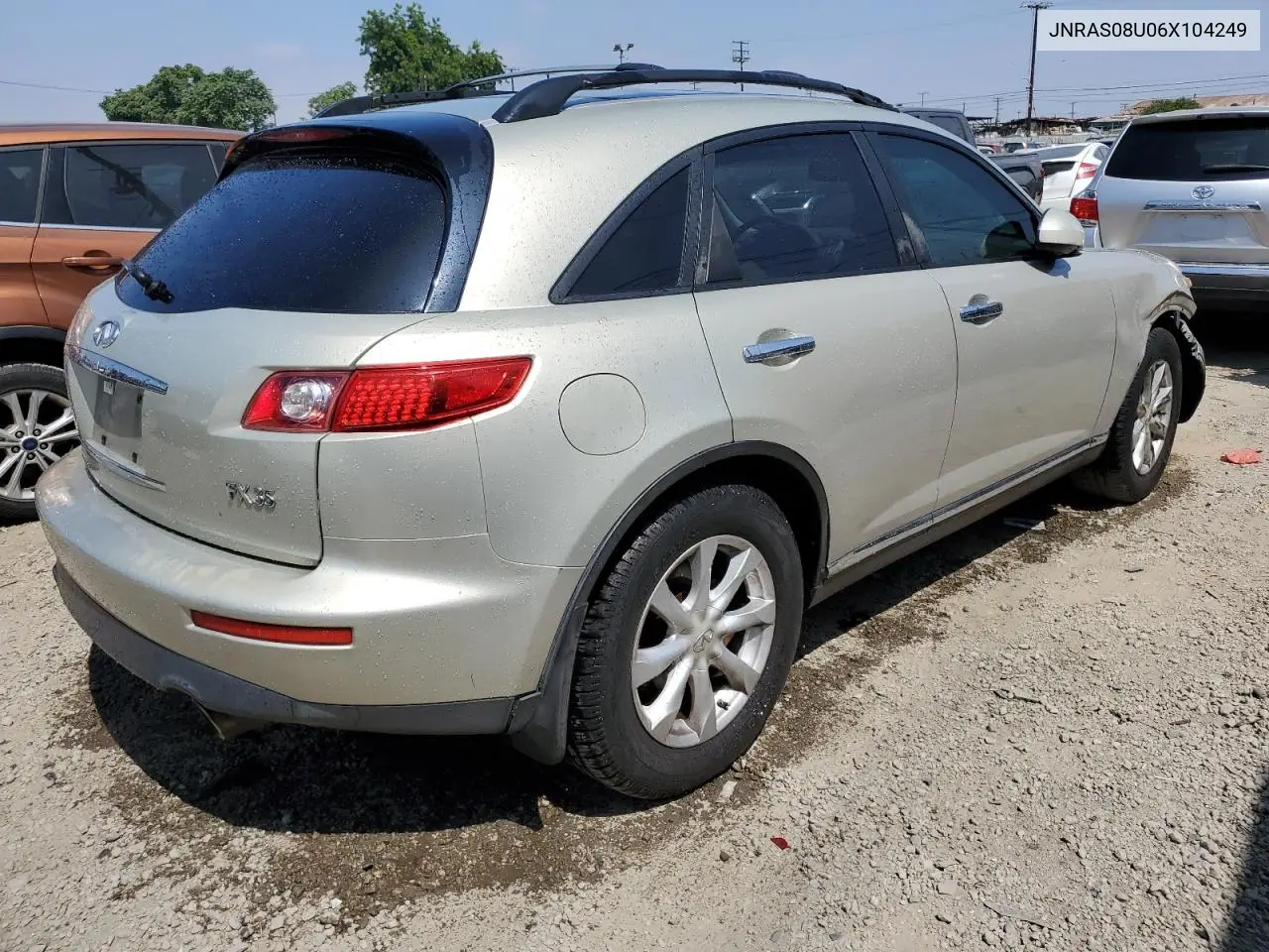 2006 Infiniti Fx35 VIN: JNRAS08U06X104249 Lot: 66027335