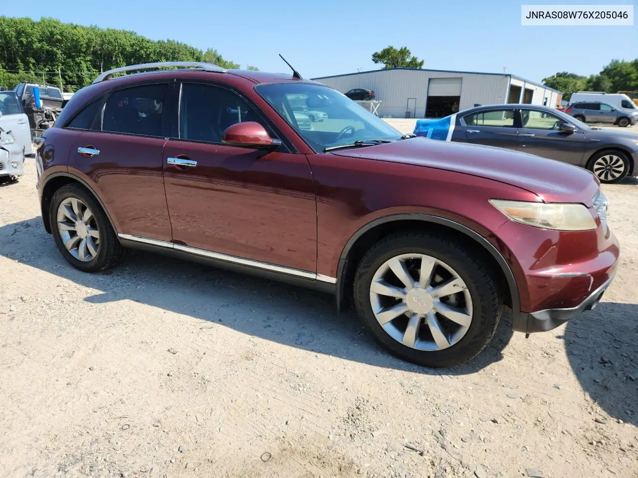 2006 Infiniti Fx35 VIN: JNRAS08W76X205046 Lot: 66172605