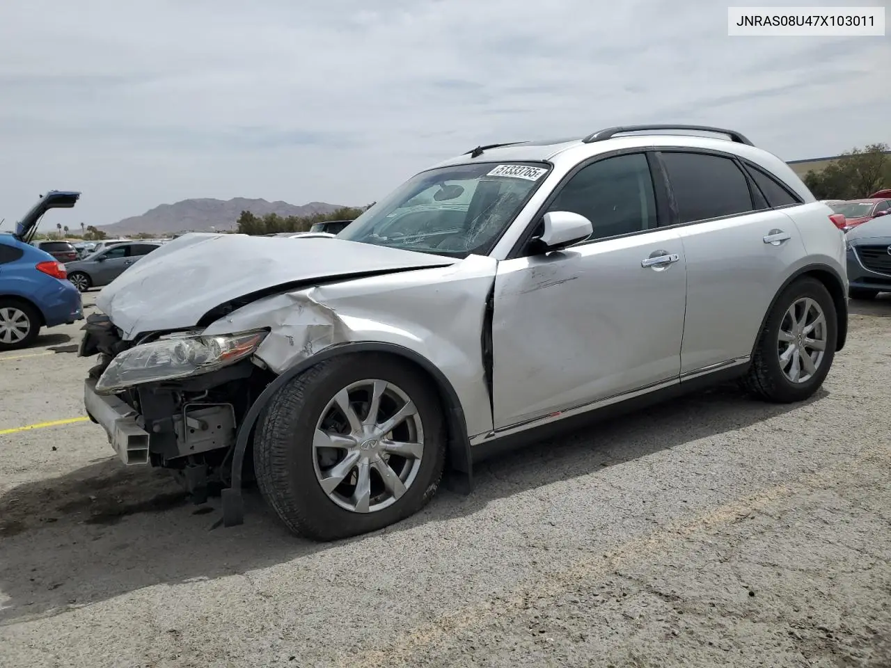2007 Infiniti Fx35 VIN: JNRAS08U47X103011 Lot: 51333765