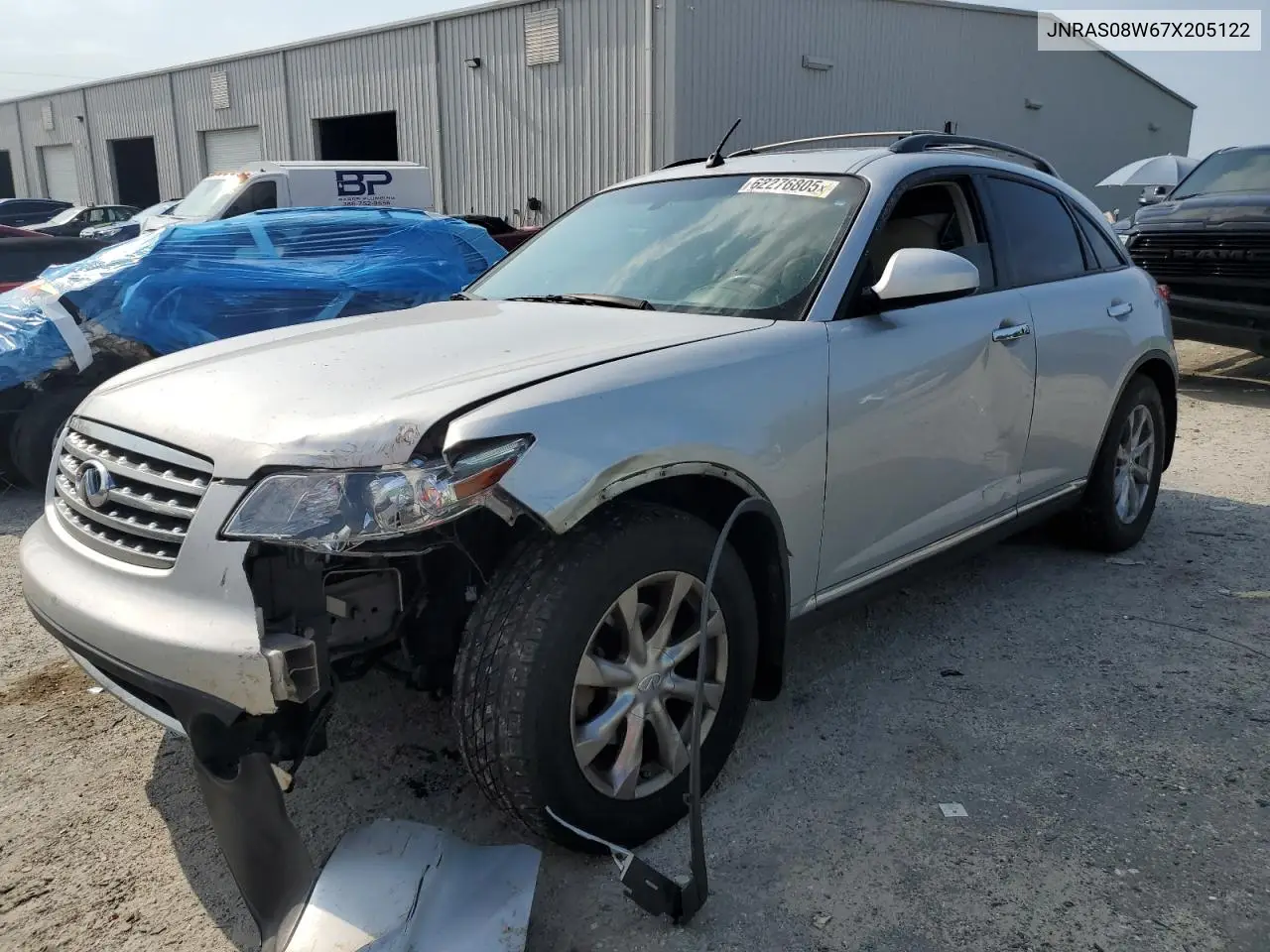 2007 Infiniti Fx35 VIN: JNRAS08W67X205122 Lot: 62276805