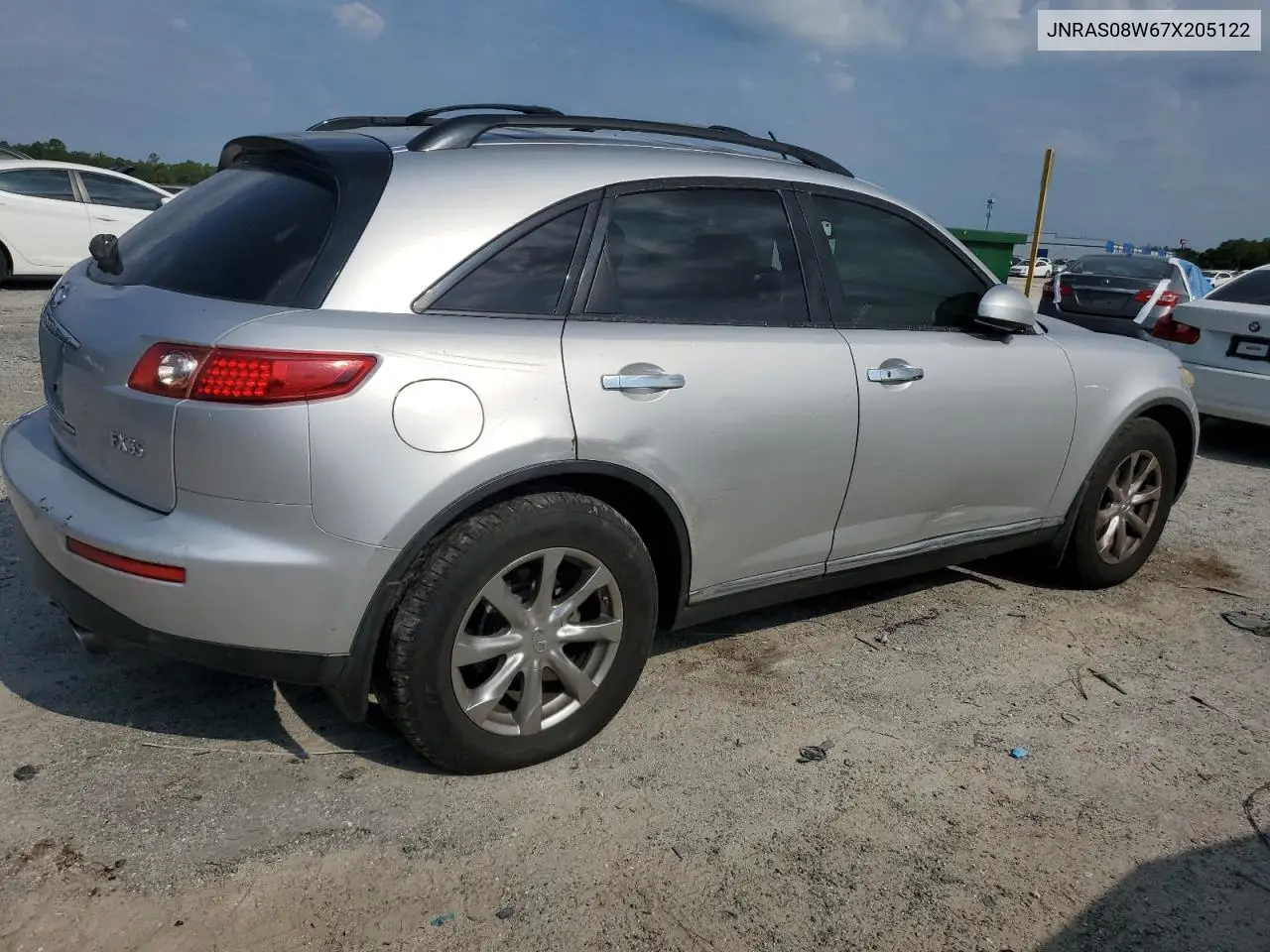 2007 Infiniti Fx35 VIN: JNRAS08W67X205122 Lot: 62276805