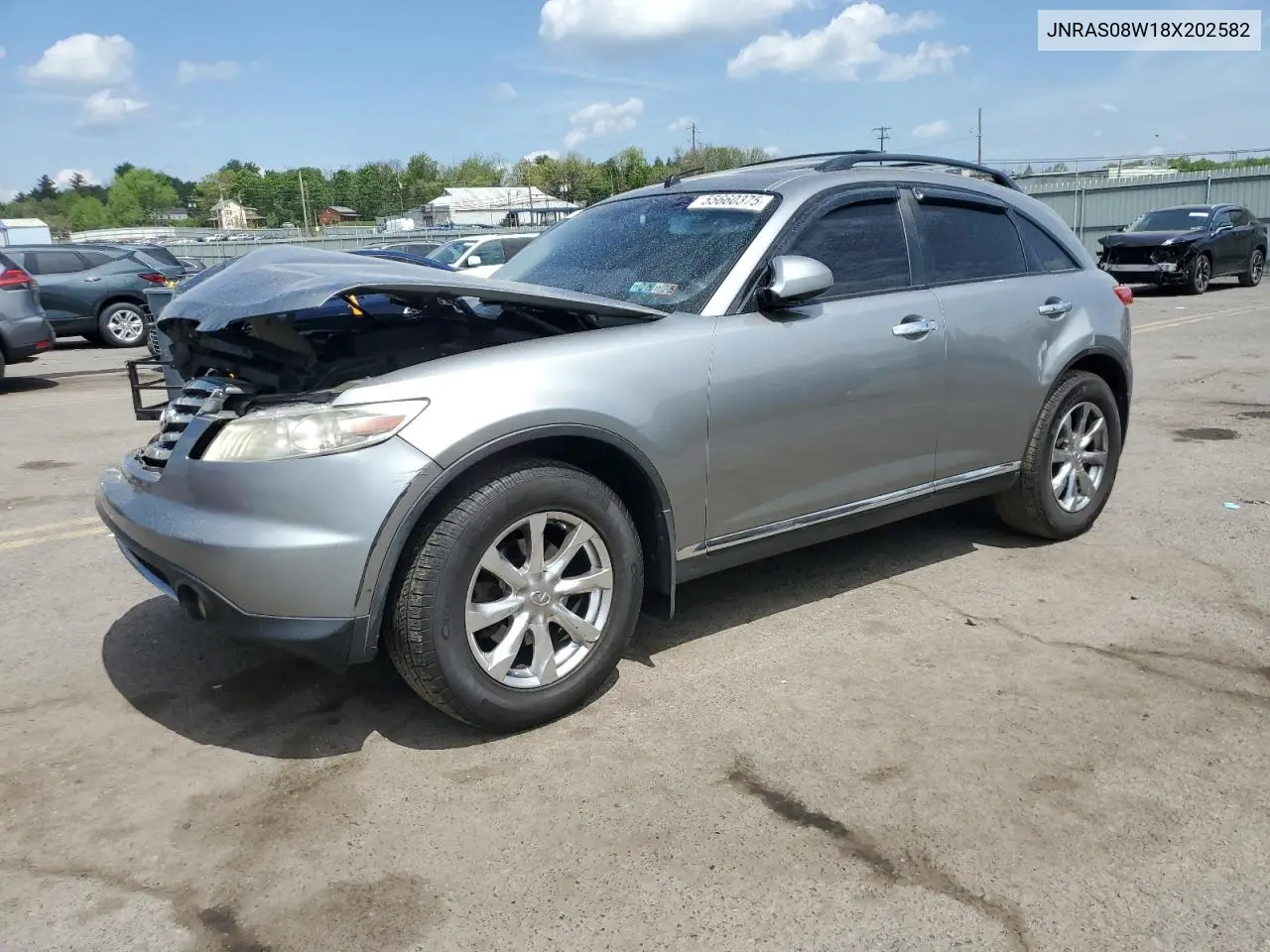 2008 Infiniti Fx35 VIN: JNRAS08W18X202582 Lot: 55660375