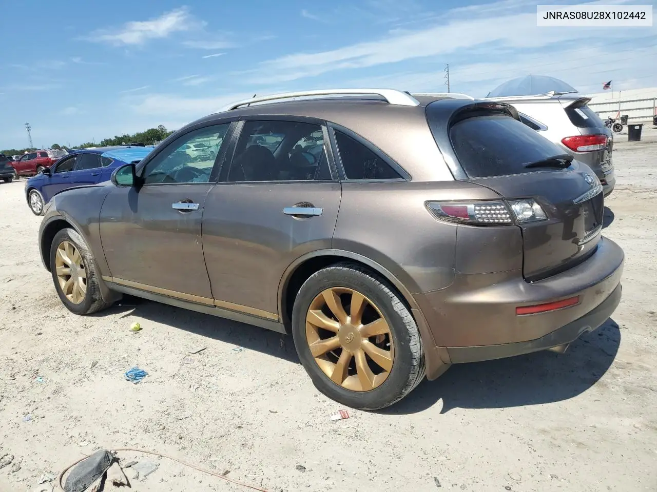 2008 Infiniti Fx35 VIN: JNRAS08U28X102442 Lot: 62188155