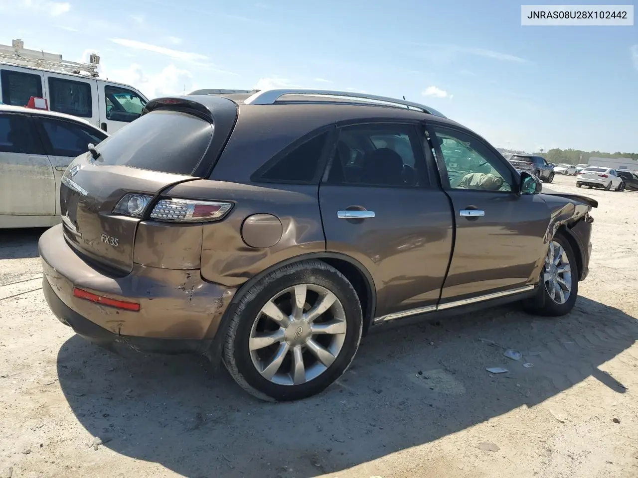 2008 Infiniti Fx35 VIN: JNRAS08U28X102442 Lot: 62188155