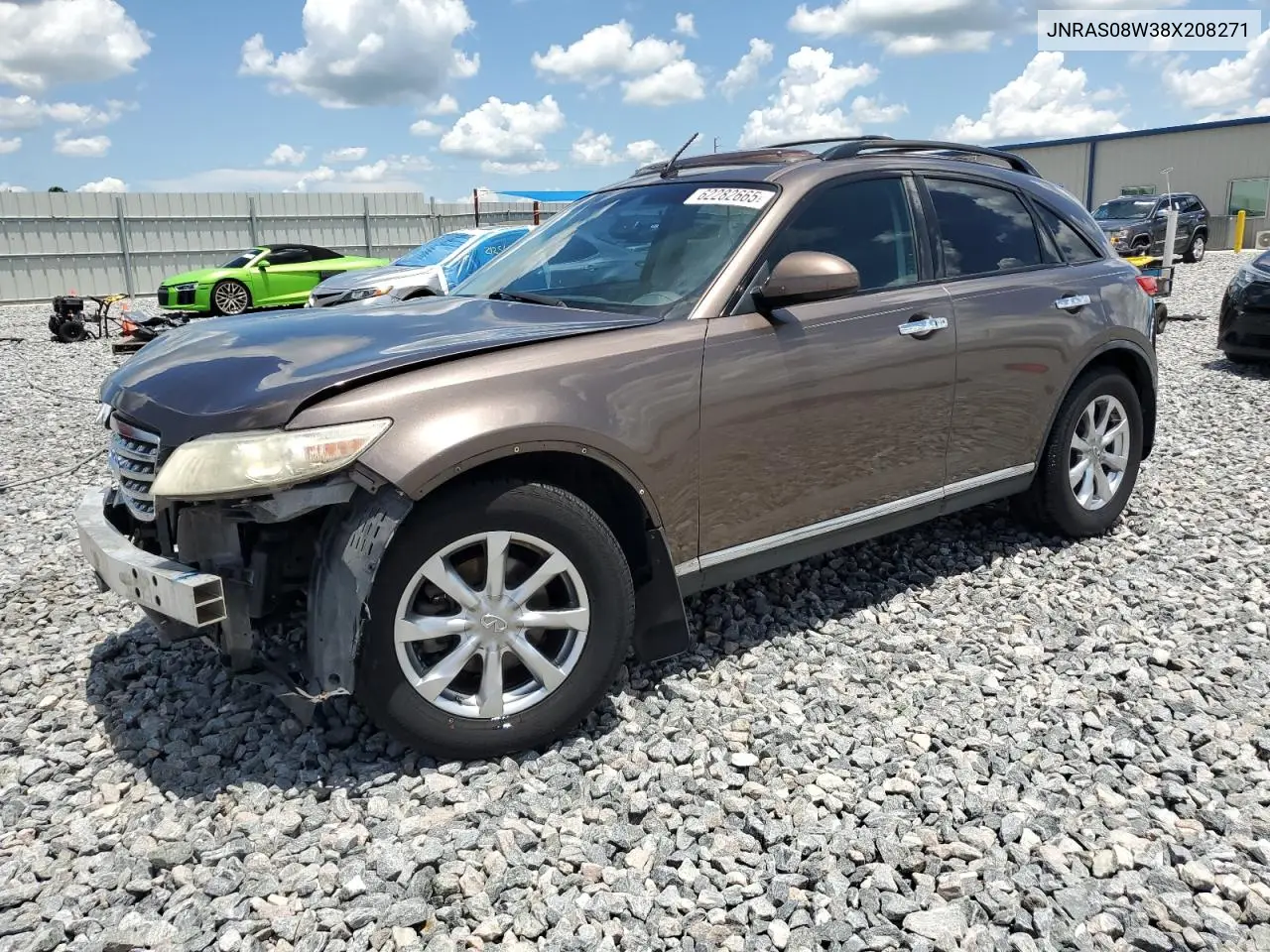 2008 Infiniti Fx35 VIN: JNRAS08W38X208271 Lot: 62282665