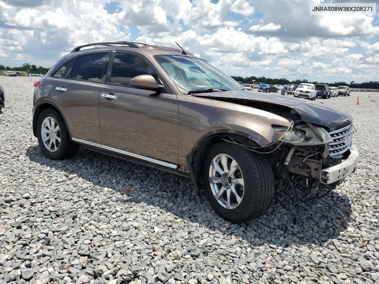 2008 Infiniti Fx35 VIN: JNRAS08W38X208271 Lot: 62282665