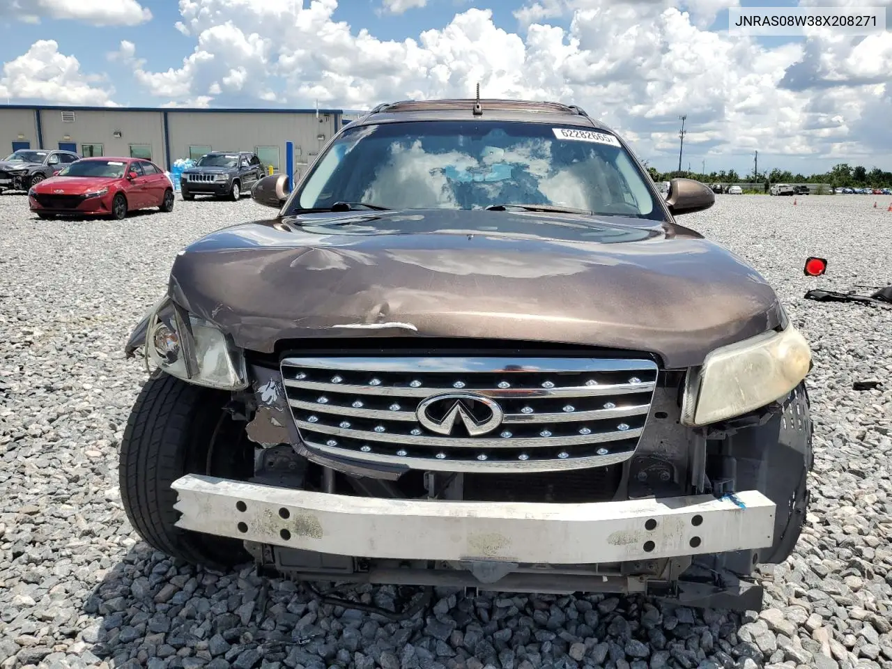 2008 Infiniti Fx35 VIN: JNRAS08W38X208271 Lot: 62282665
