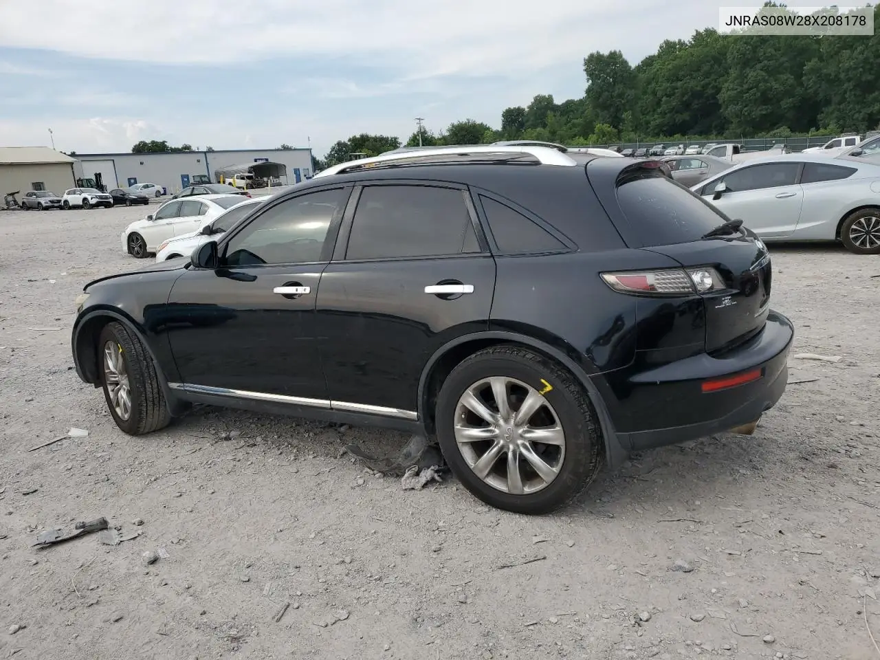2008 Infiniti Fx35 VIN: JNRAS08W28X208178 Lot: 62330405