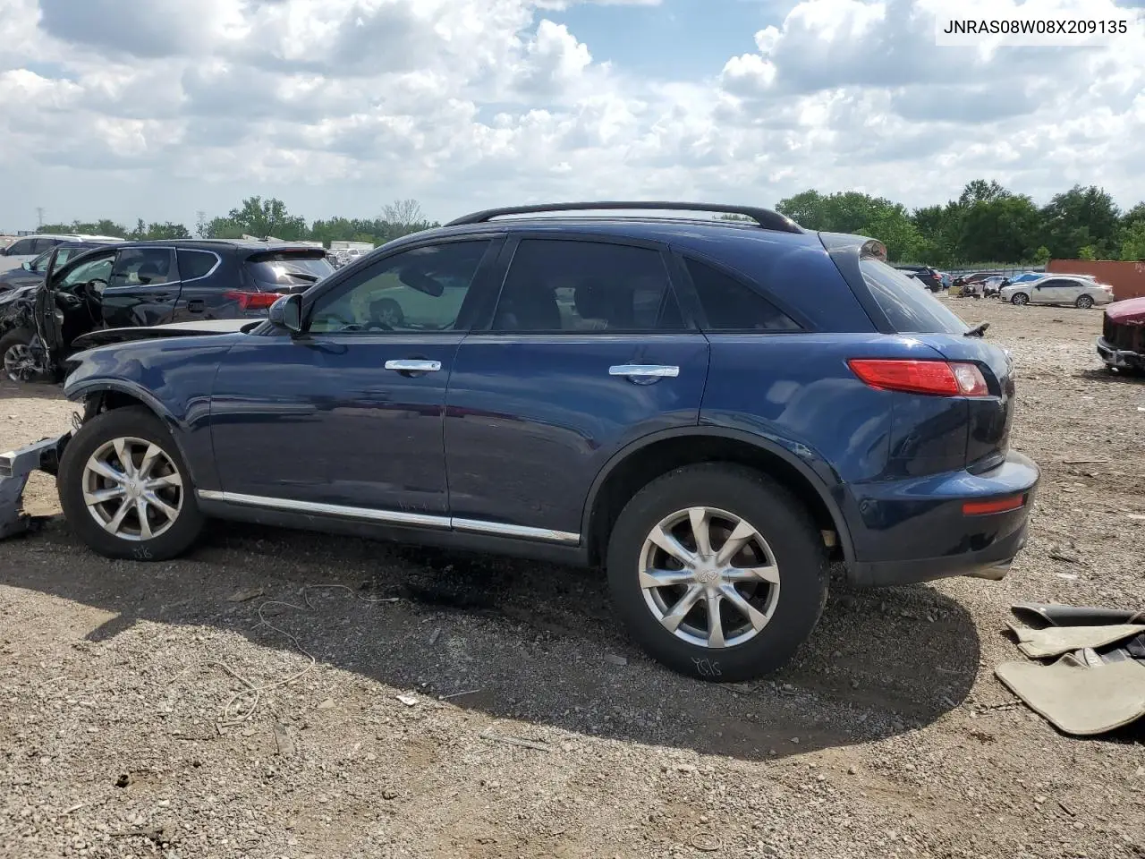 2008 Infiniti Fx35 VIN: JNRAS08W08X209135 Lot: 62833635