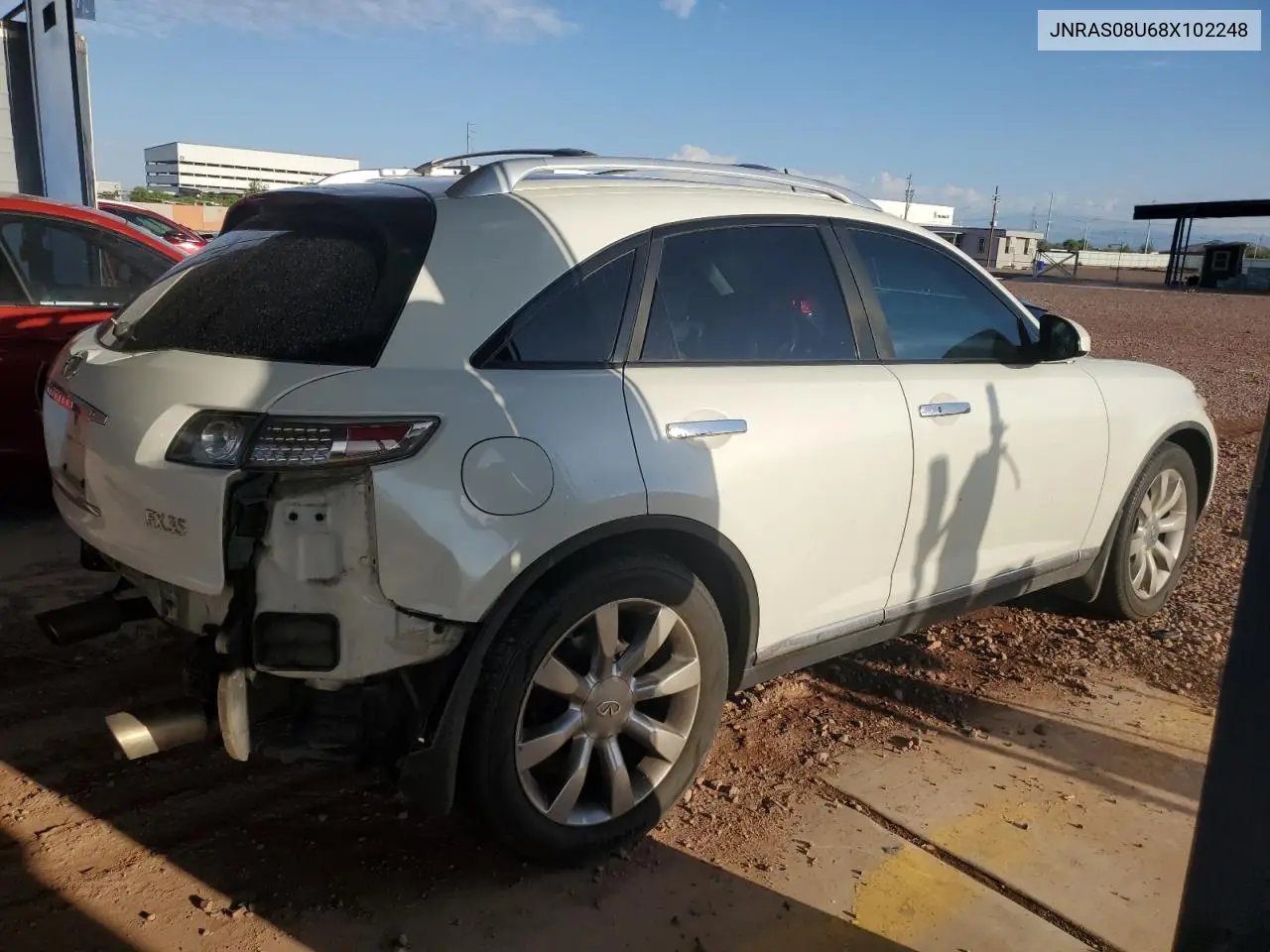 2008 Infiniti Fx35 VIN: JNRAS08U68X102248 Lot: 63489115