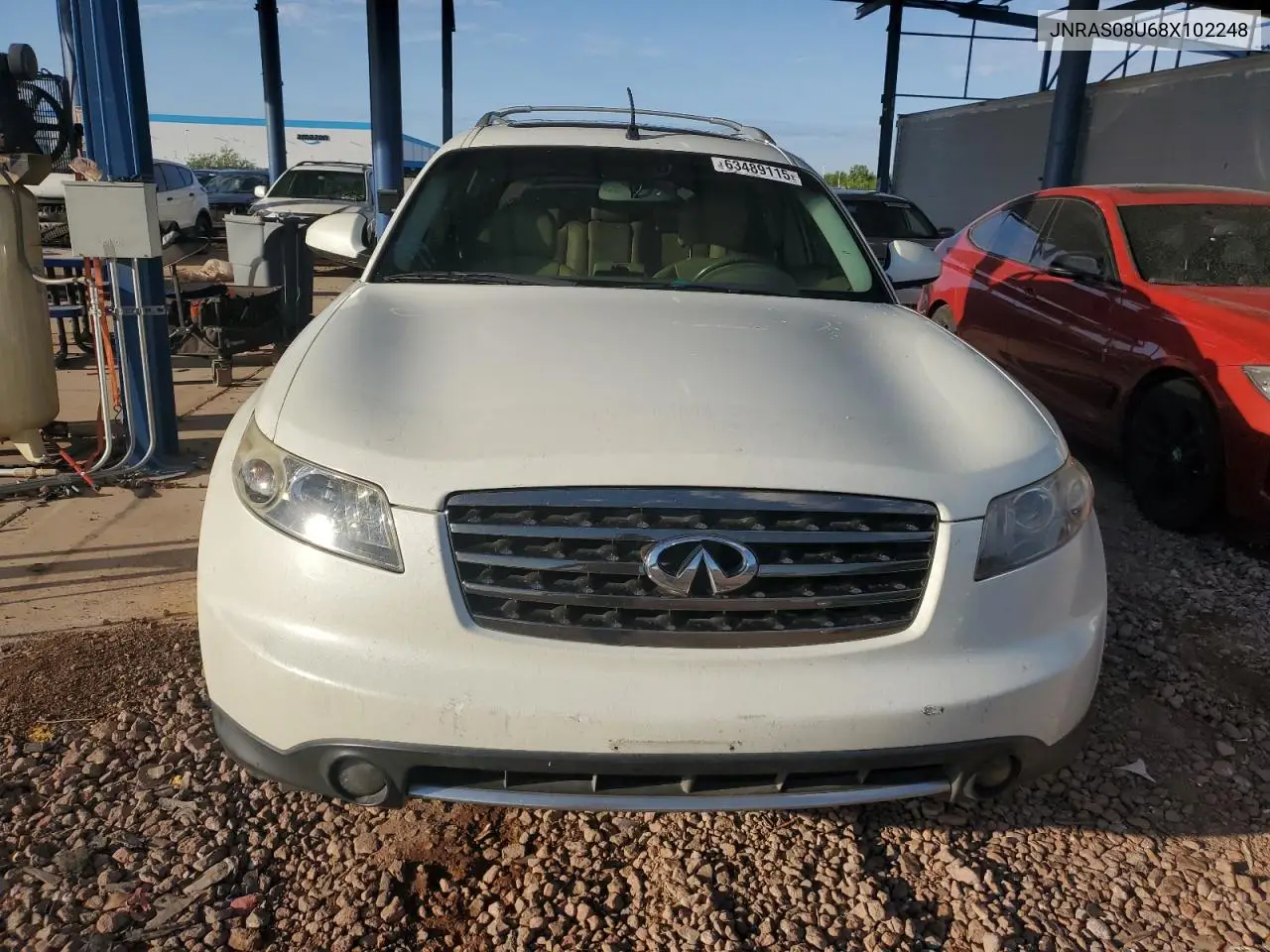 2008 Infiniti Fx35 VIN: JNRAS08U68X102248 Lot: 63489115