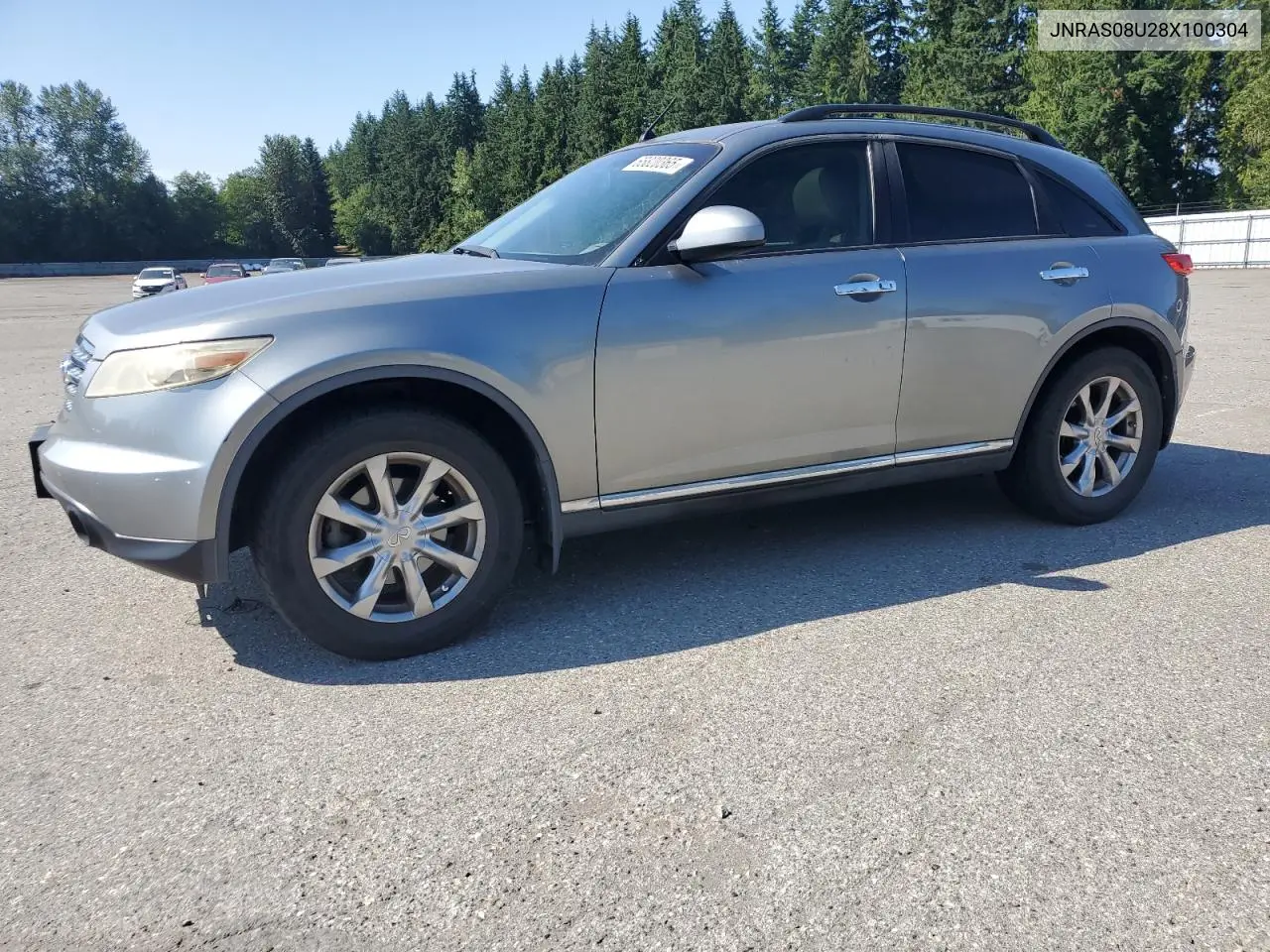 2008 Infiniti Fx35 VIN: JNRAS08U28X100304 Lot: 65820365