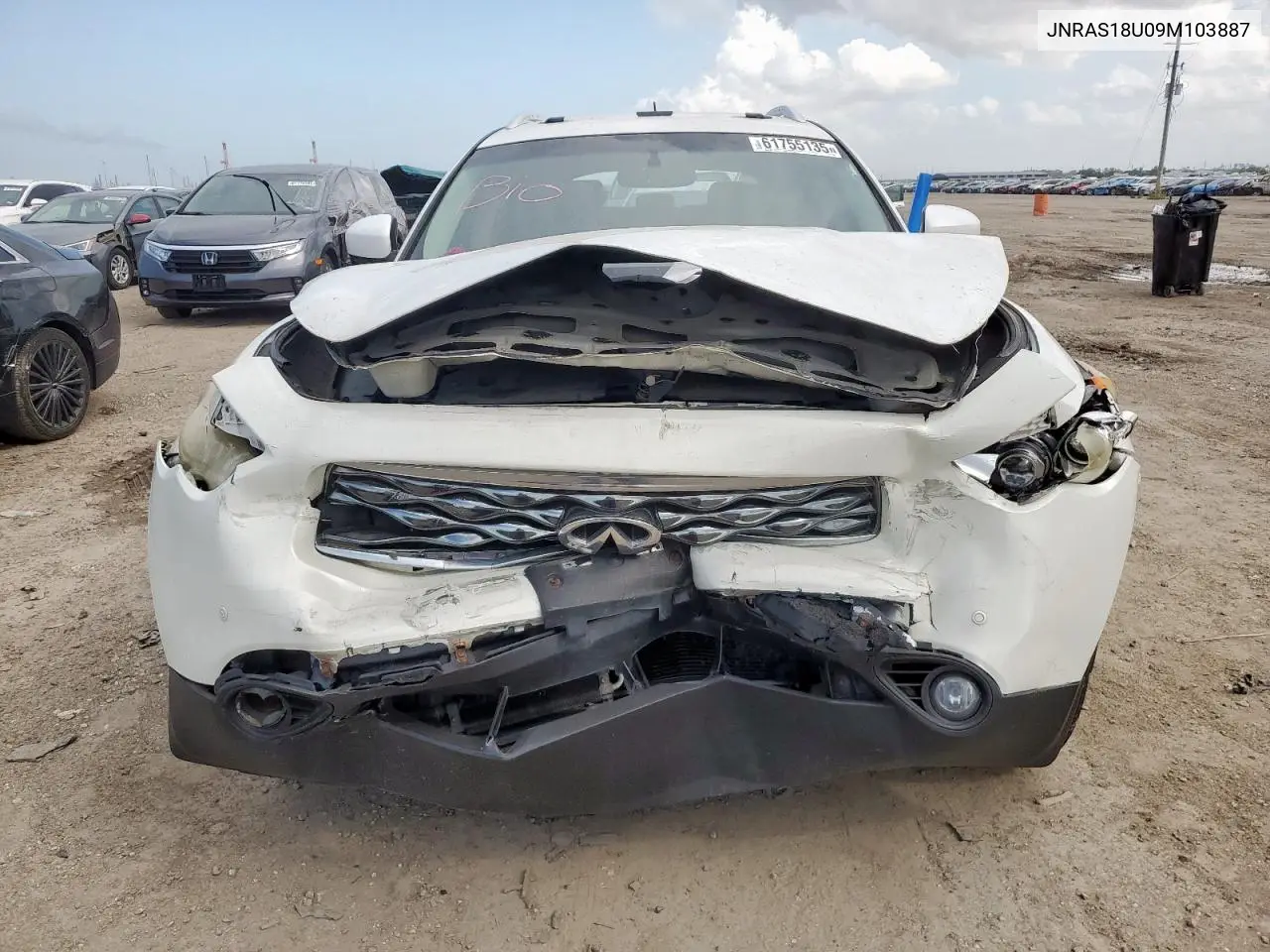 2009 Infiniti Fx35 VIN: JNRAS18U09M103887 Lot: 61755135