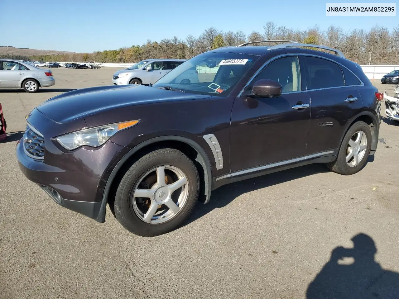 2010 Infiniti Fx35 VIN: JN8AS1MW2AM852299 Lot: 48605375