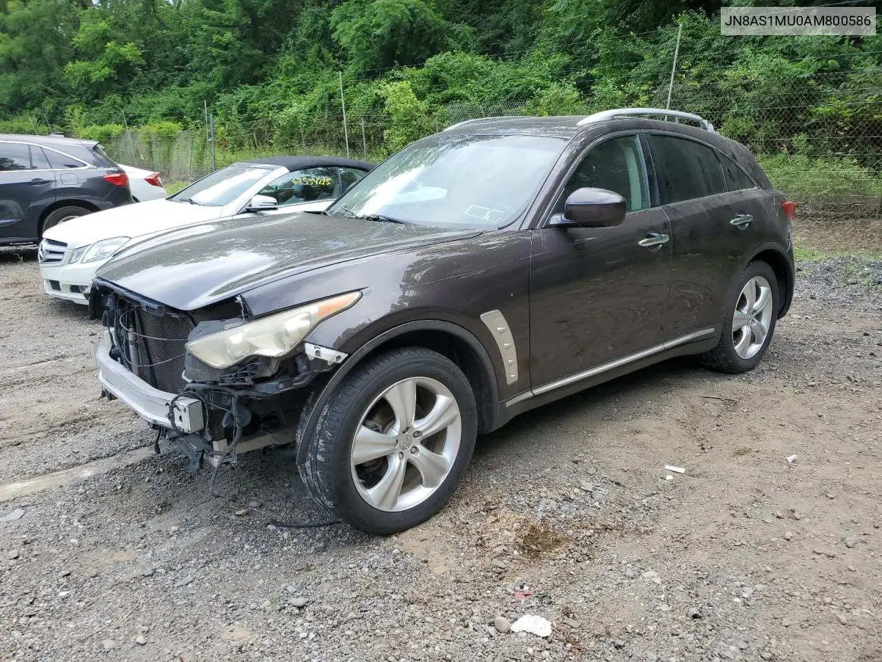 2010 Infiniti Fx35 VIN: JN8AS1MU0AM800586 Lot: 62133265