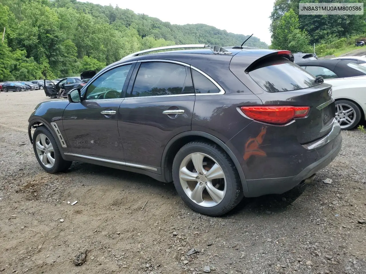 2010 Infiniti Fx35 VIN: JN8AS1MU0AM800586 Lot: 62133265