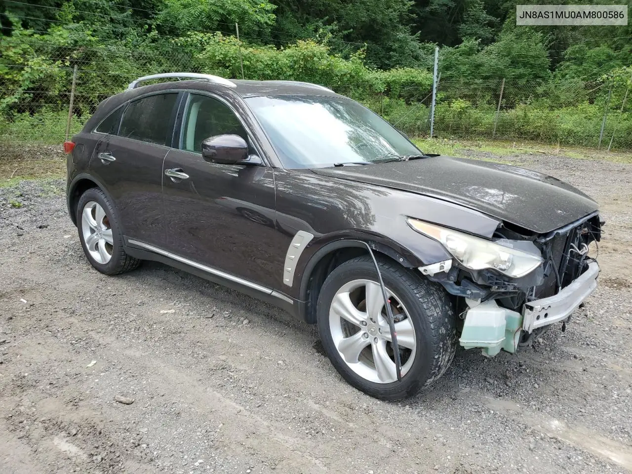 2010 Infiniti Fx35 VIN: JN8AS1MU0AM800586 Lot: 62133265
