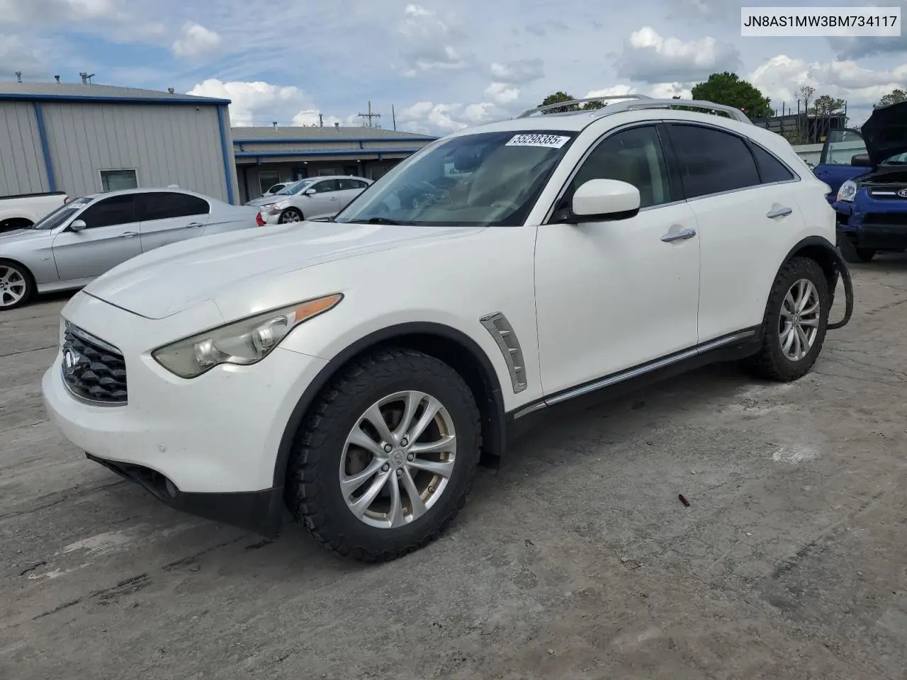 2011 Infiniti Fx35 VIN: JN8AS1MW3BM734117 Lot: 55298385