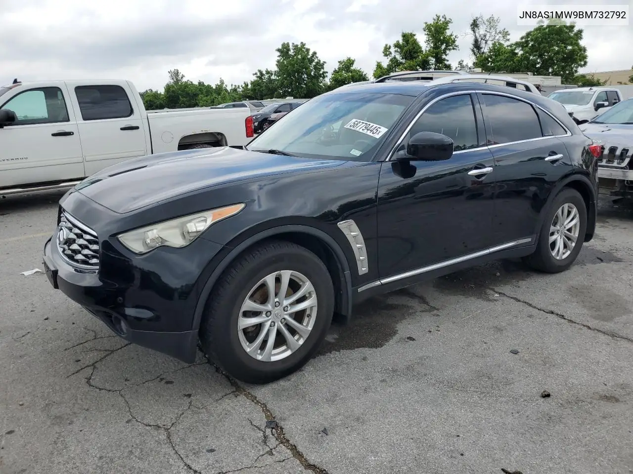 2011 Infiniti Fx35 VIN: JN8AS1MW9BM732792 Lot: 58779445
