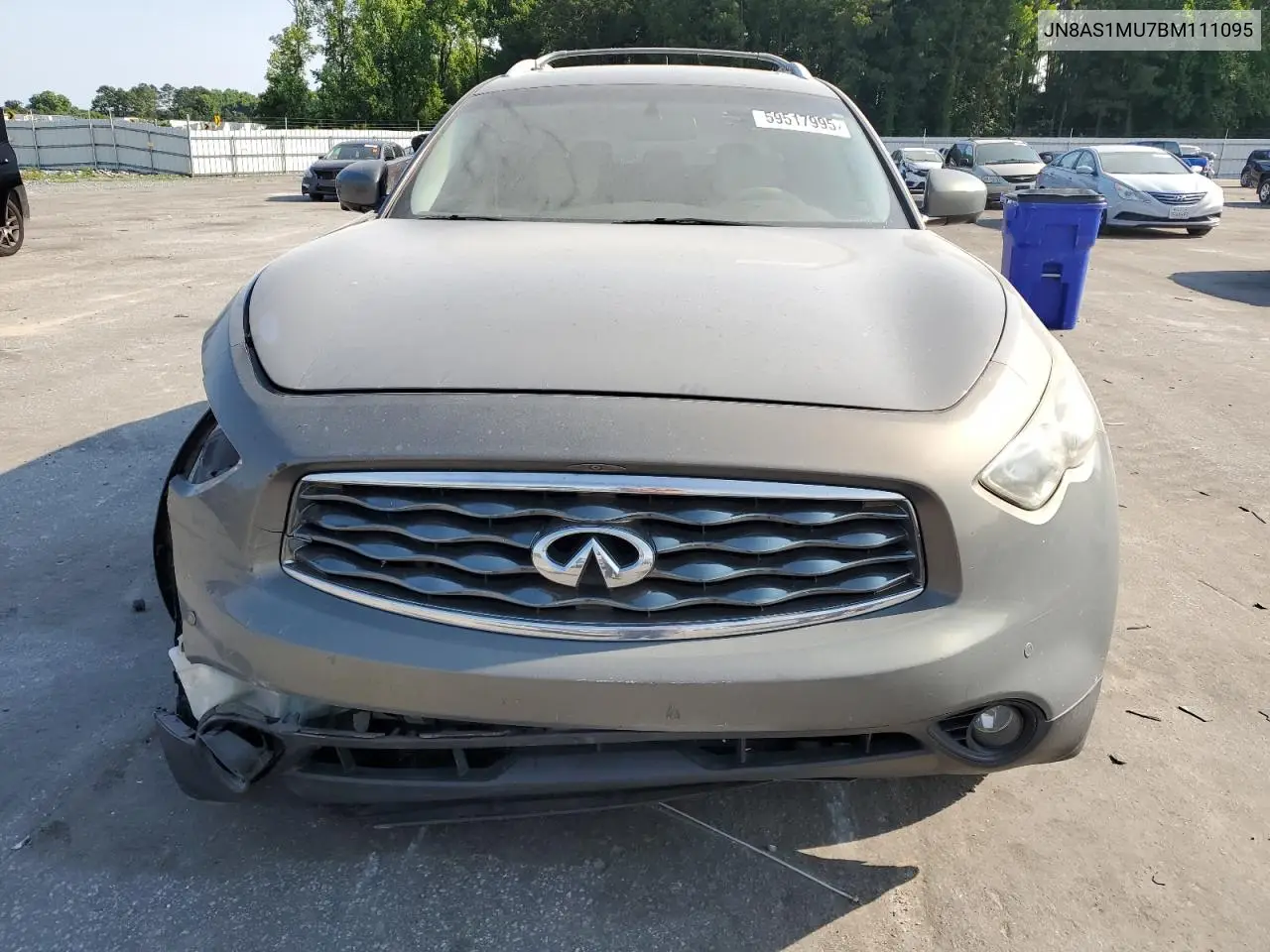 2011 Infiniti Fx35 VIN: JN8AS1MU7BM111095 Lot: 59517995