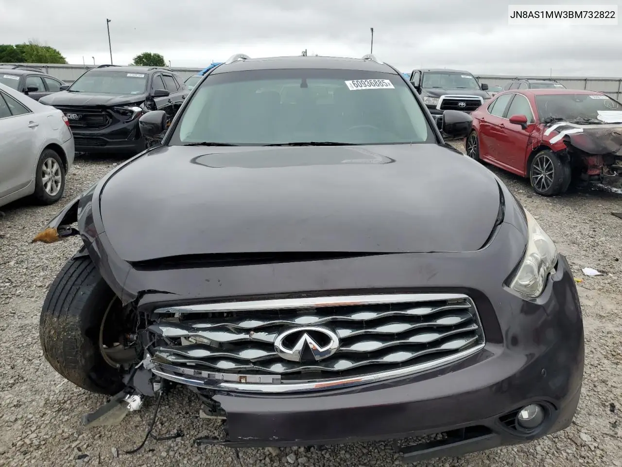 2011 Infiniti Fx35 VIN: JN8AS1MW3BM732822 Lot: 60936885