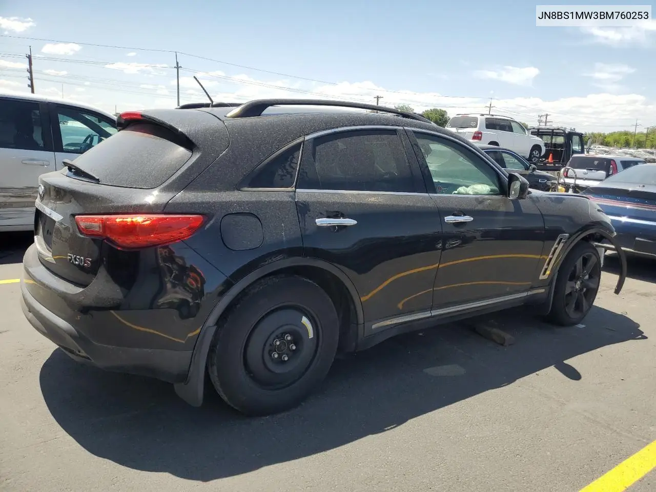 2011 Infiniti Fx50 VIN: JN8BS1MW3BM760253 Lot: 62412525