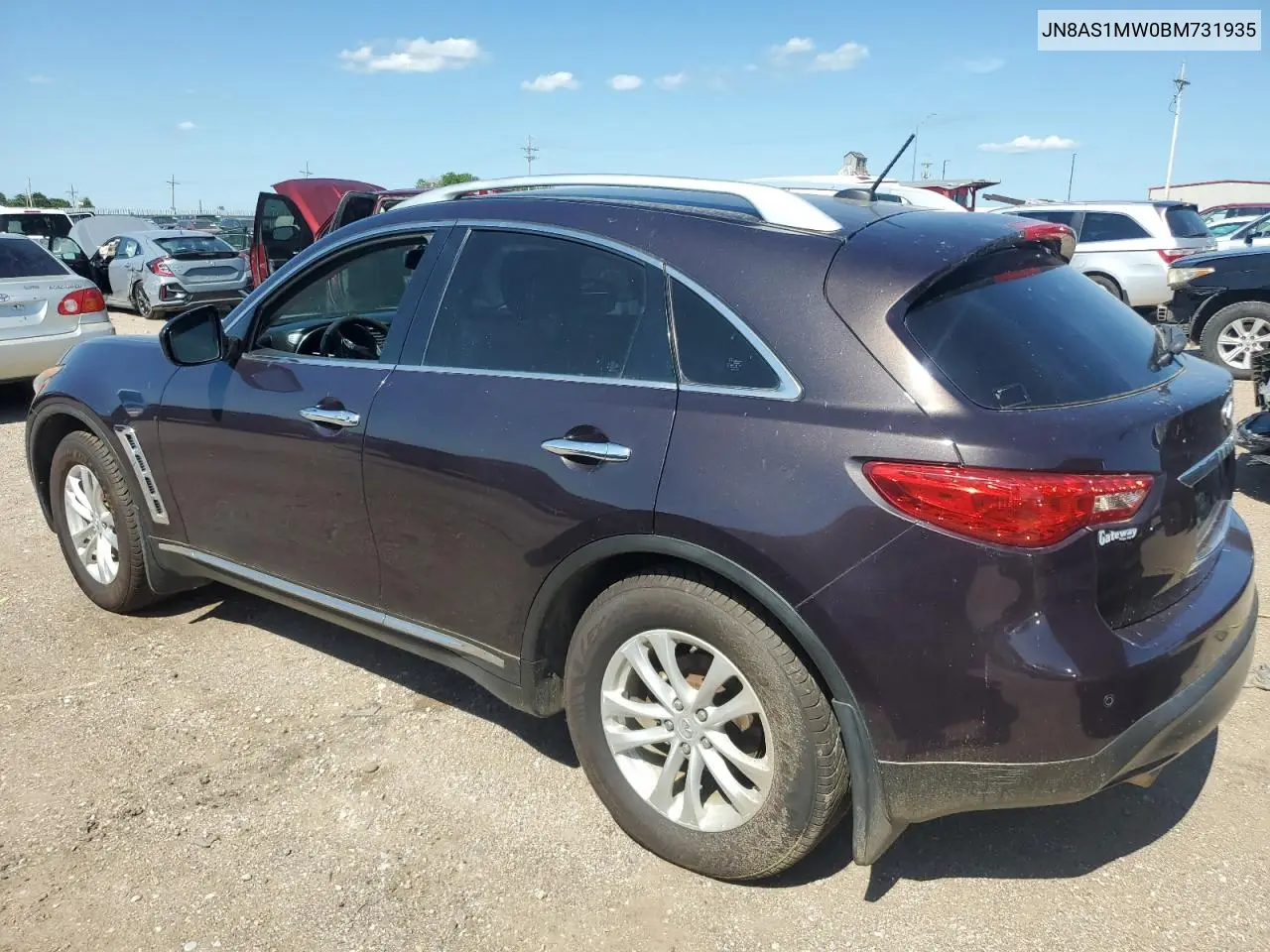 2011 Infiniti Fx35 VIN: JN8AS1MW0BM731935 Lot: 62683255