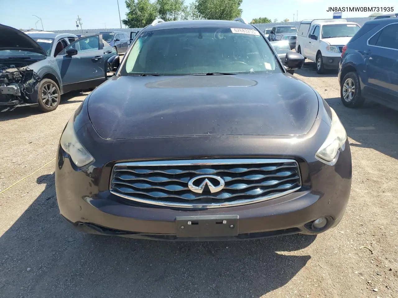 2011 Infiniti Fx35 VIN: JN8AS1MW0BM731935 Lot: 62683255