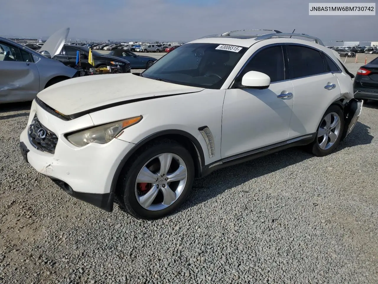 2011 Infiniti Fx35 VIN: JN8AS1MW6BM730742 Lot: 63006515