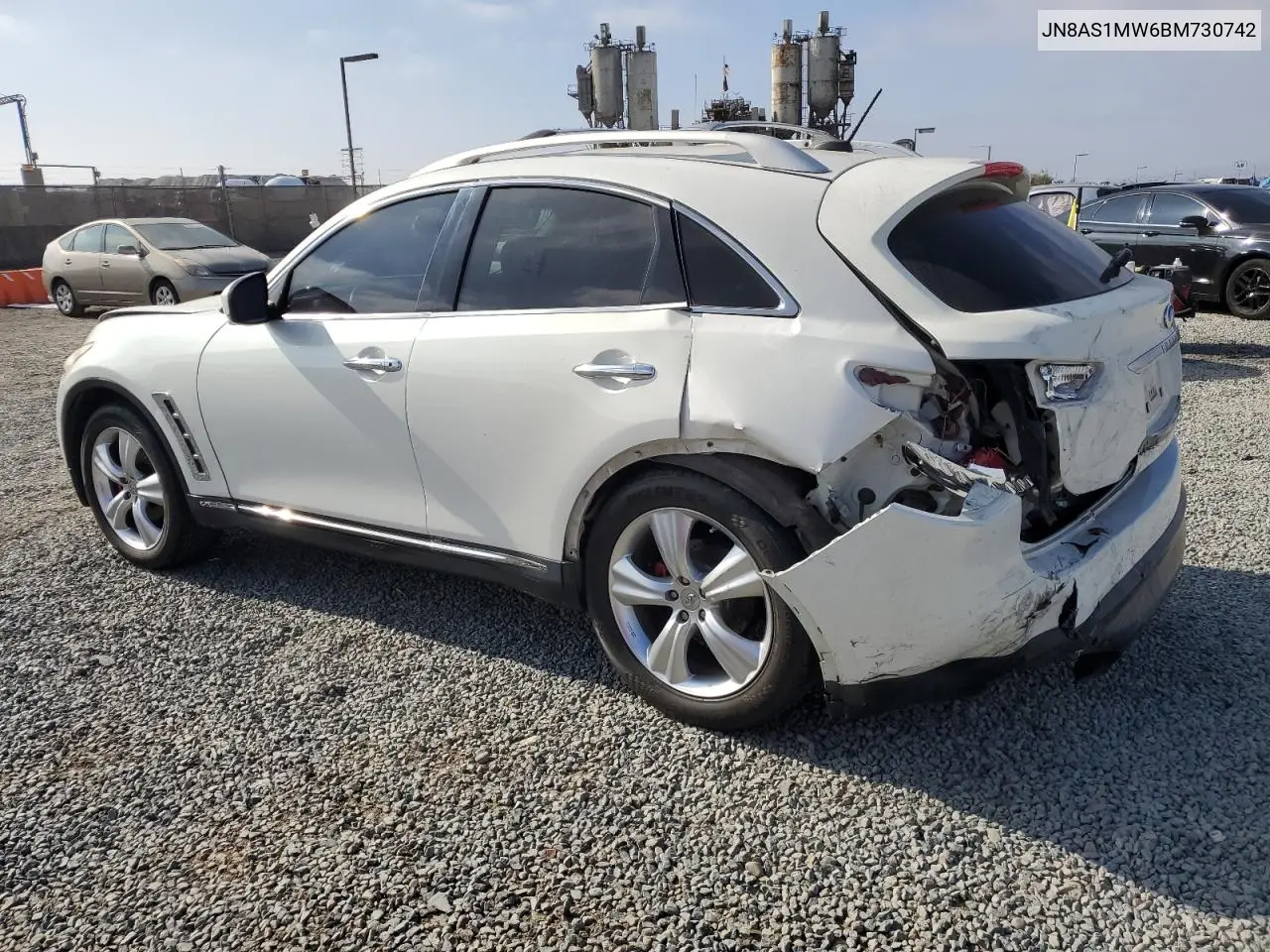 2011 Infiniti Fx35 VIN: JN8AS1MW6BM730742 Lot: 63006515