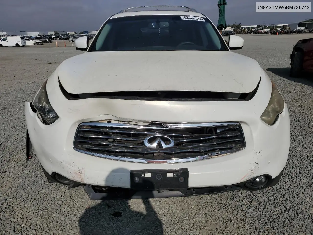 2011 Infiniti Fx35 VIN: JN8AS1MW6BM730742 Lot: 63006515