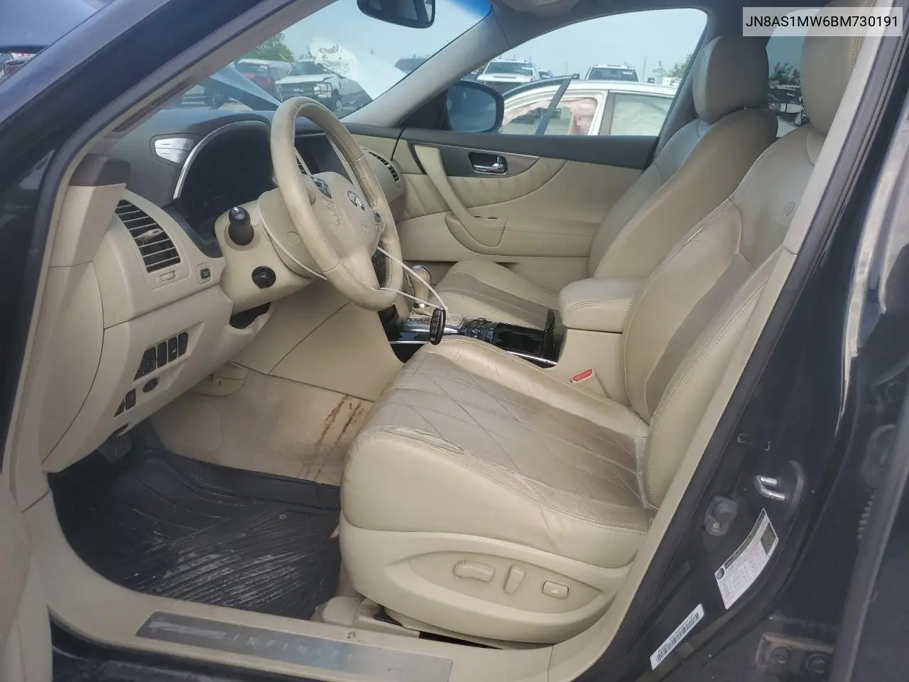 2011 Infiniti Fx35 VIN: JN8AS1MW6BM730191 Lot: 64565155