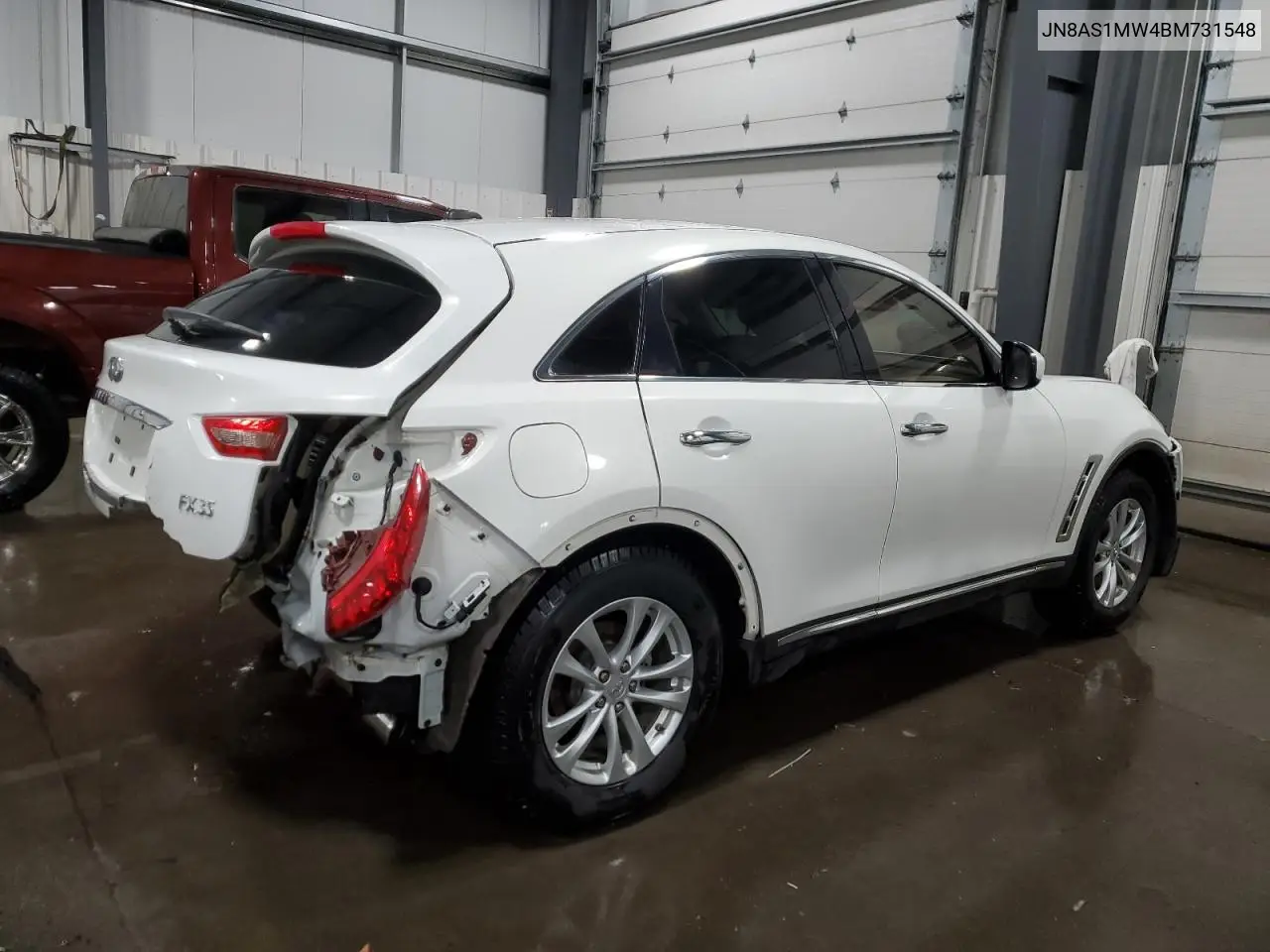 2011 Infiniti Fx35 VIN: JN8AS1MW4BM731548 Lot: 87288564