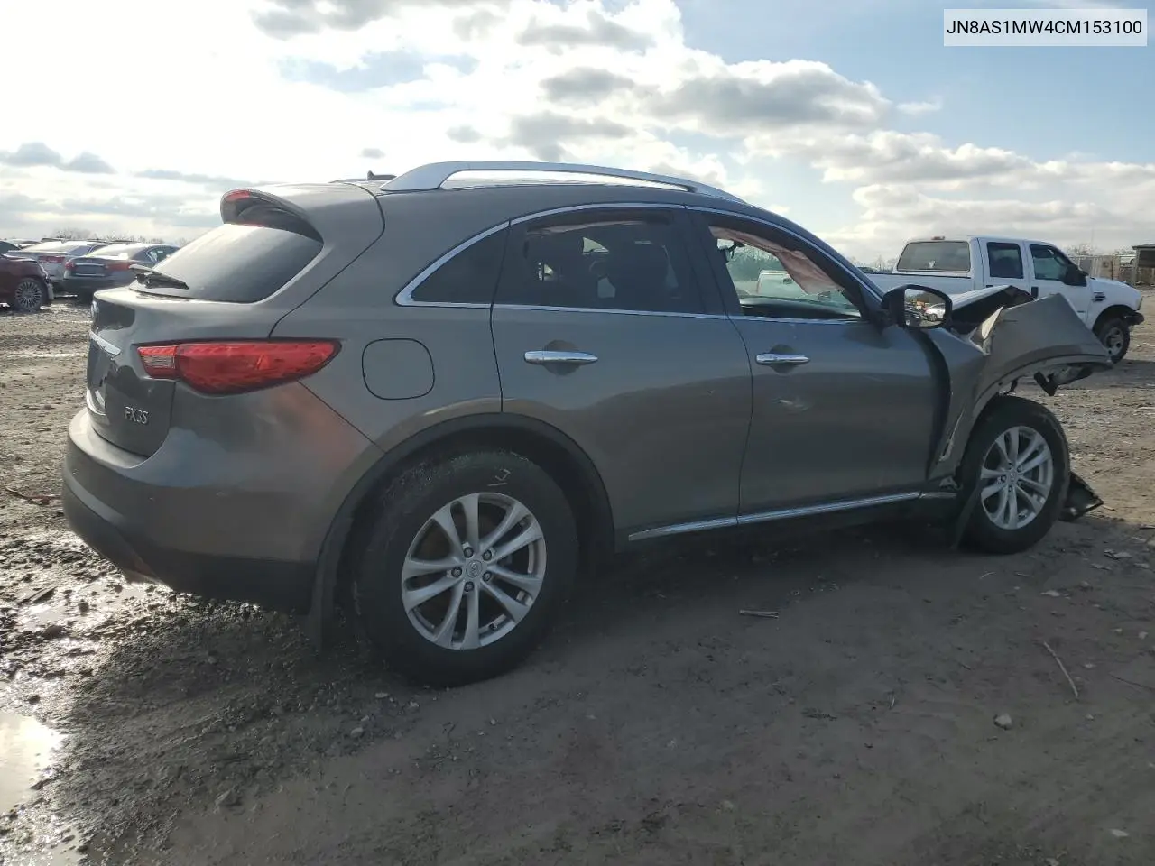 2012 Infiniti Fx35 VIN: JN8AS1MW4CM153100 Lot: 44698735