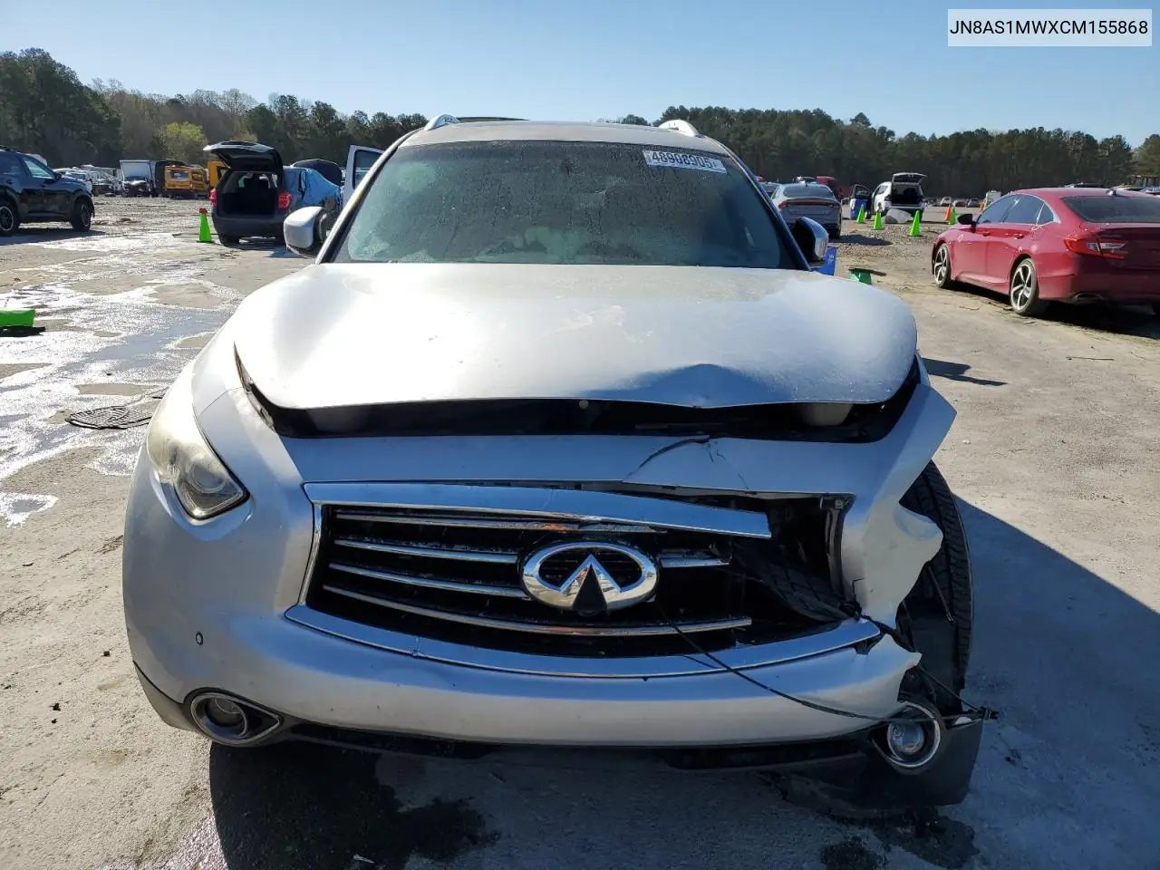 2012 Infiniti Fx35 VIN: JN8AS1MWXCM155868 Lot: 48908905