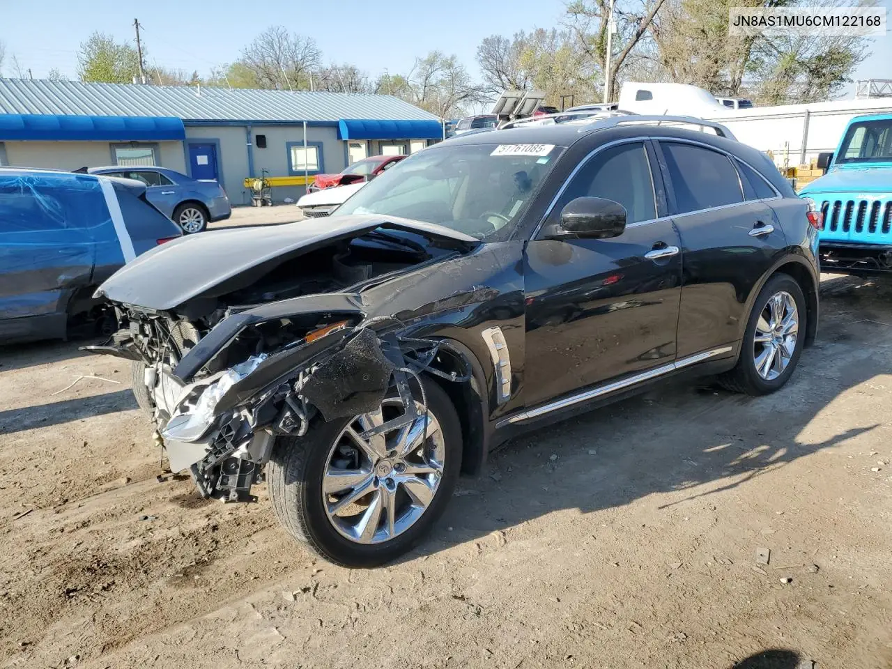 2012 Infiniti Fx35 VIN: JN8AS1MU6CM122168 Lot: 51761085