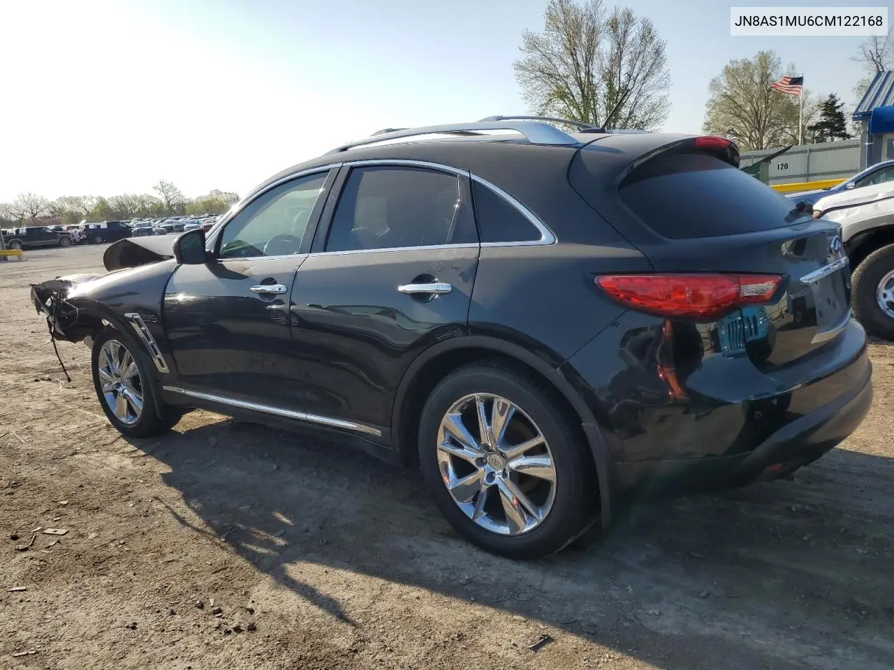 2012 Infiniti Fx35 VIN: JN8AS1MU6CM122168 Lot: 51761085