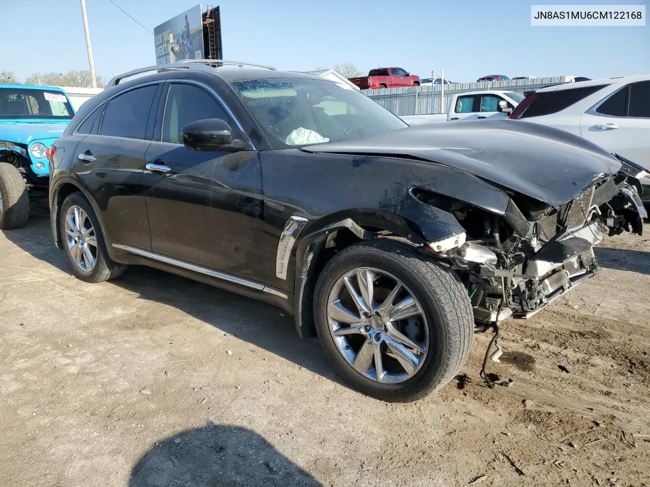 2012 Infiniti Fx35 VIN: JN8AS1MU6CM122168 Lot: 51761085