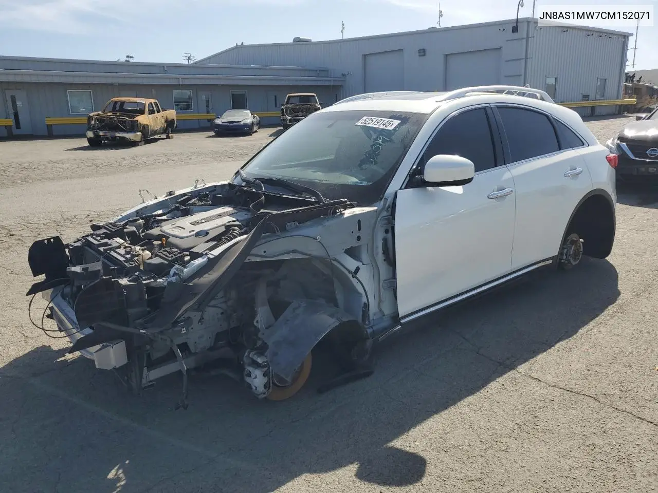 2012 Infiniti Fx35 VIN: JN8AS1MW7CM152071 Lot: 52519145