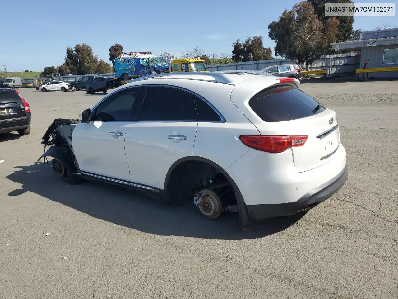 2012 Infiniti Fx35 VIN: JN8AS1MW7CM152071 Lot: 52519145