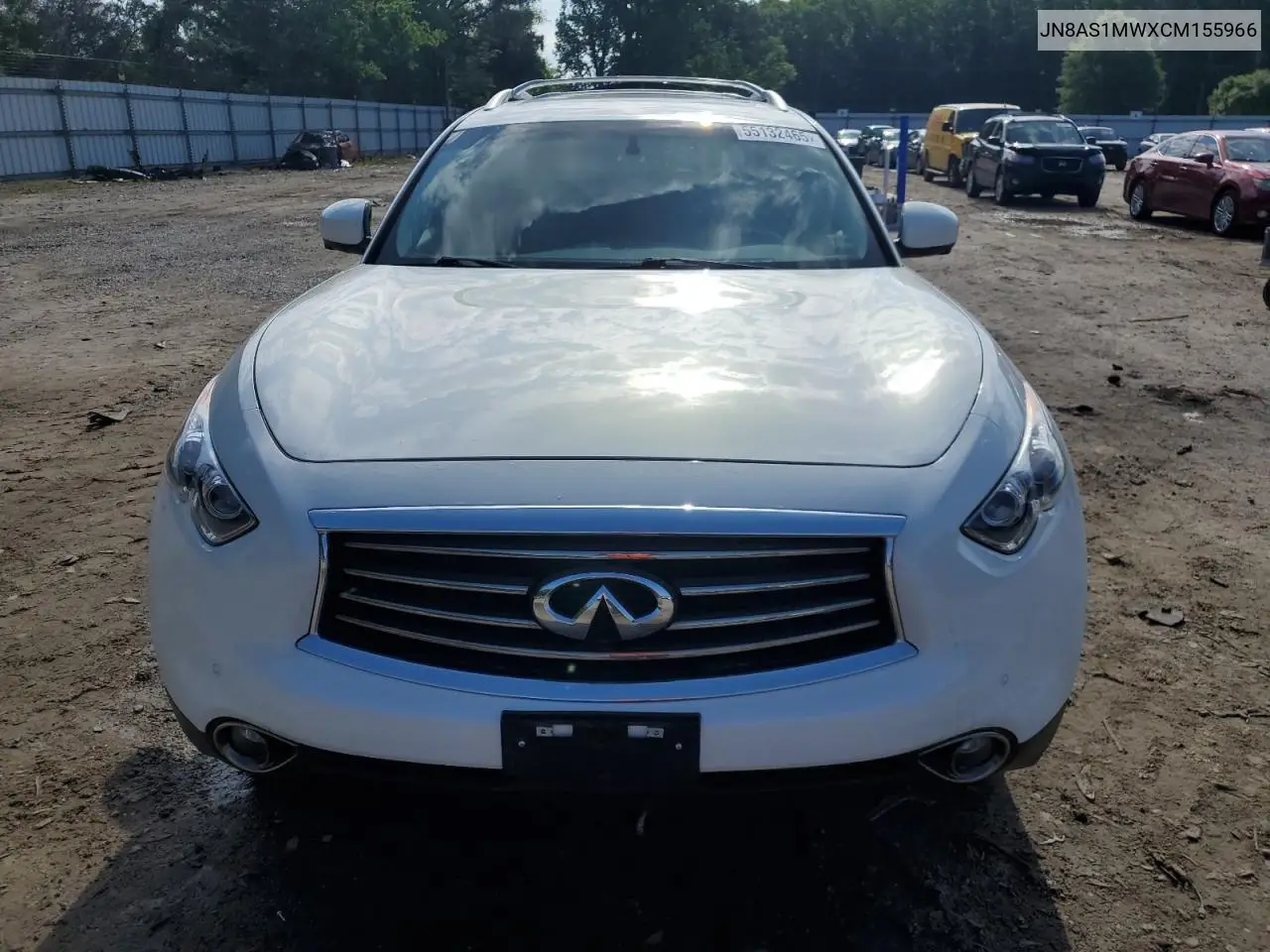 2012 Infiniti Fx35 VIN: JN8AS1MWXCM155966 Lot: 55132465