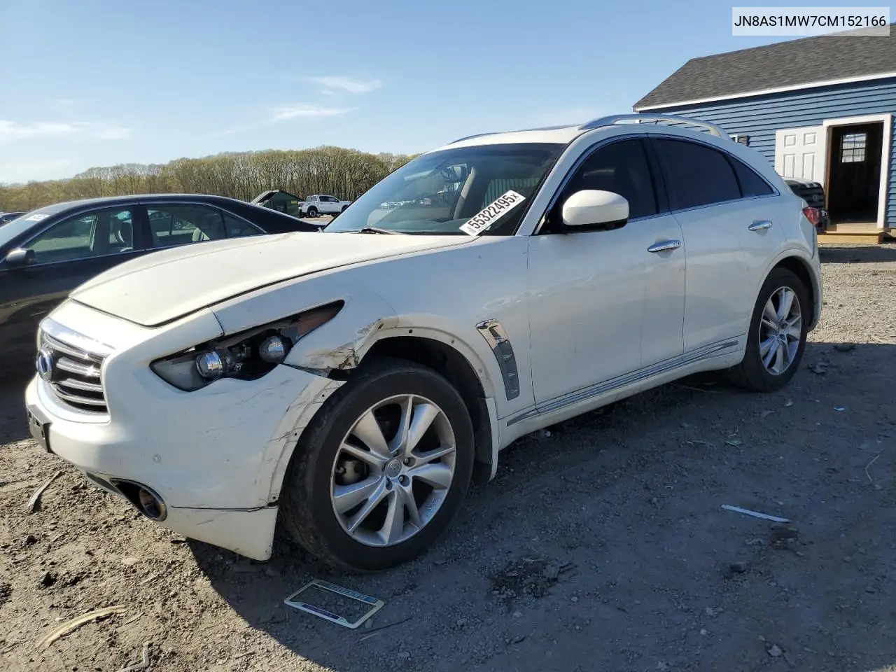 2012 Infiniti Fx35 VIN: JN8AS1MW7CM152166 Lot: 55322495