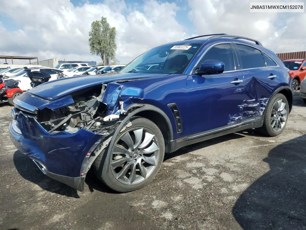 2012 Infiniti Fx35 VIN: JN8AS1MWXCM152078 Lot: 55963225