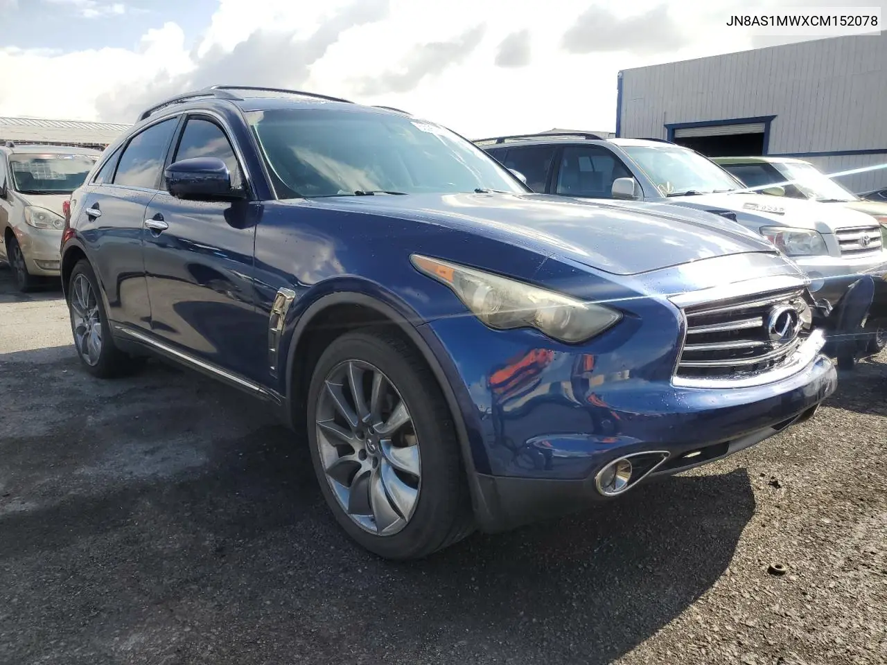 2012 Infiniti Fx35 VIN: JN8AS1MWXCM152078 Lot: 55963225