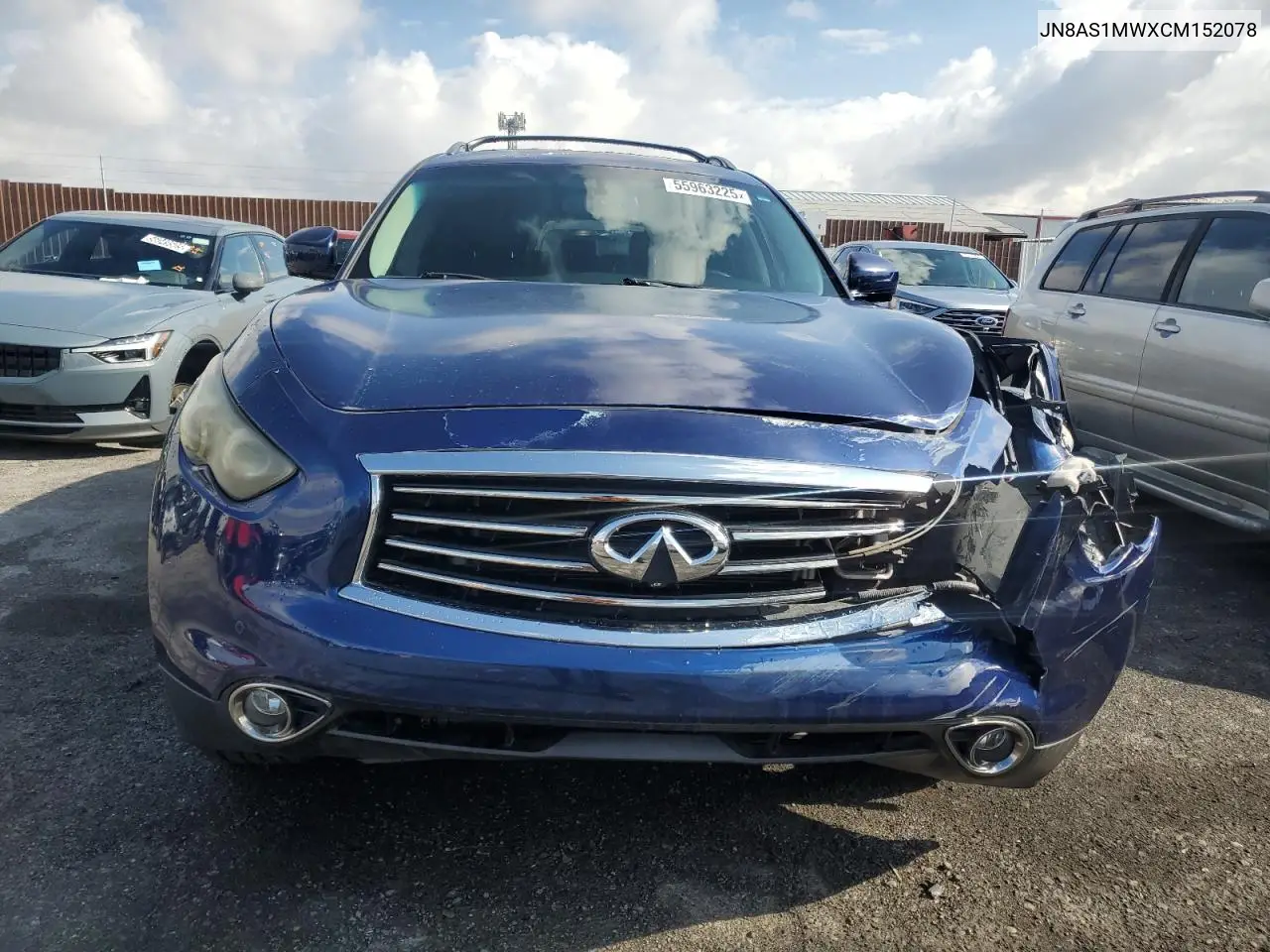 2012 Infiniti Fx35 VIN: JN8AS1MWXCM152078 Lot: 55963225