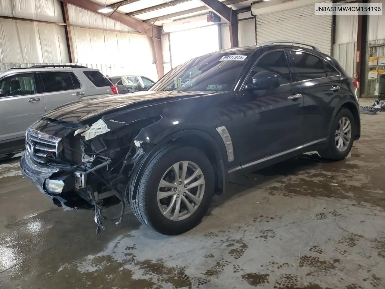 2012 Infiniti Fx35 VIN: JN8AS1MW4CM154196 Lot: 59317045